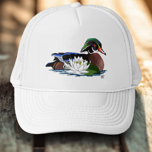 Wood Duck Water Lily Trucker Hat