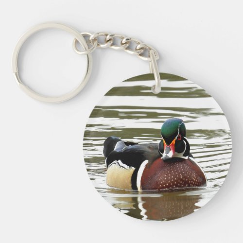 Wood Duck with Attitude Keychain