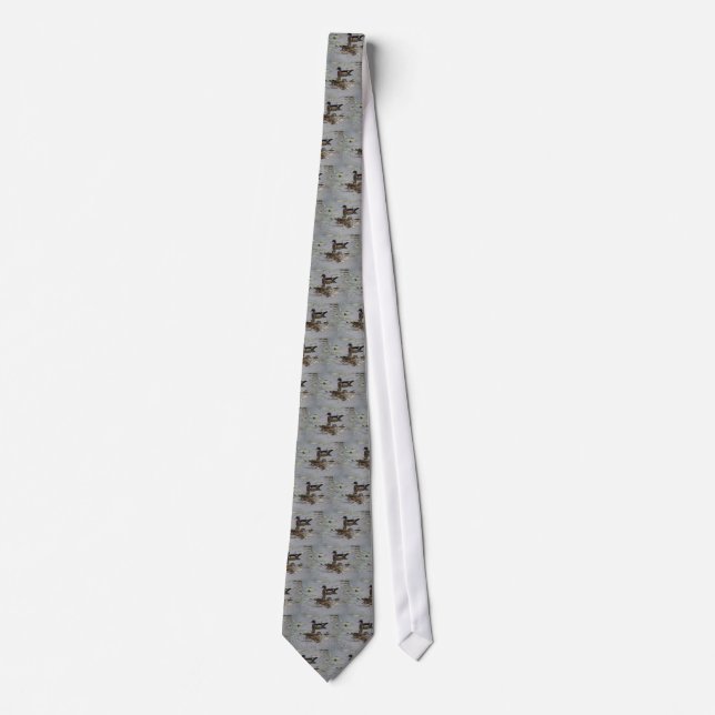 Wood Ducks Gray Tie (Front)