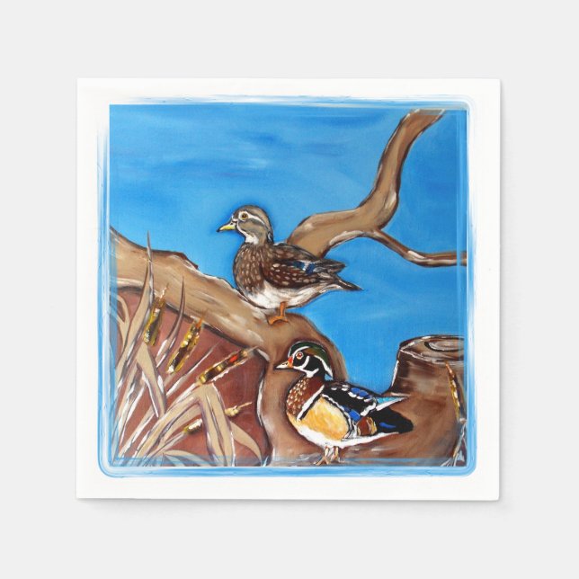 Wood Ducks Napkins (Front)