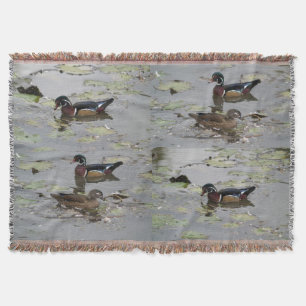 Wood Ducks Throw Blanket