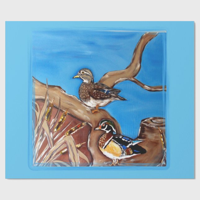 Wood Ducks Wrapping Paper (Flat)
