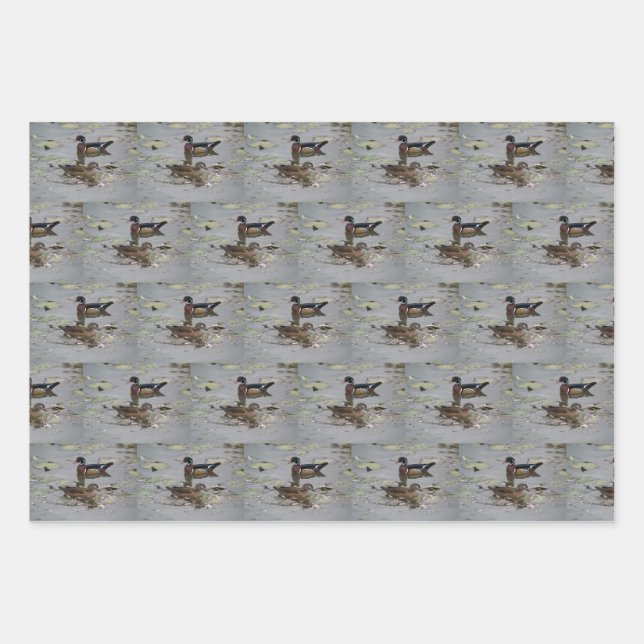 Wood Ducks Wrapping Paper (Front)