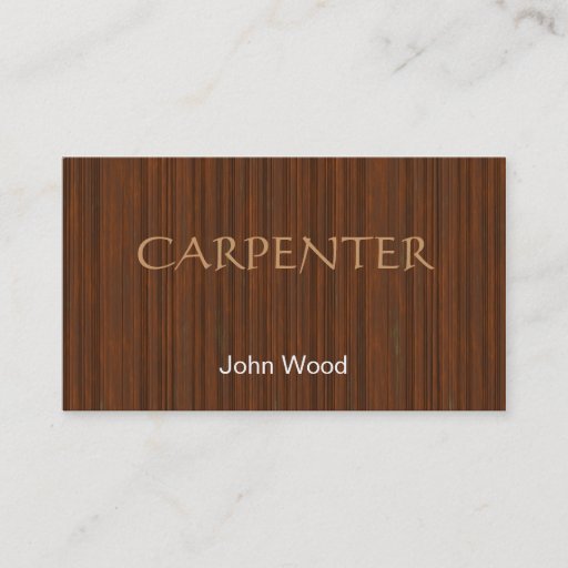 Customizable Wood Effect Business Card