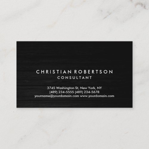 Wood Effect Grey Modern Consultant Business Card