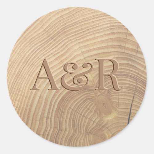 Wood effect Sticker monogram