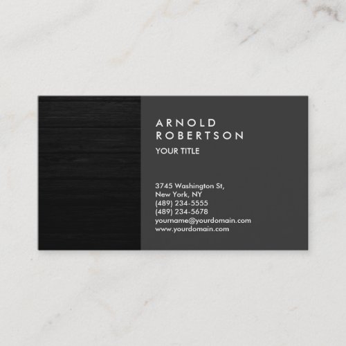 Wood Effect Trendy Professional Business Card