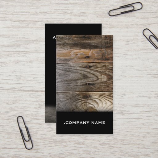 Customizable Wood - Elegant Business Card