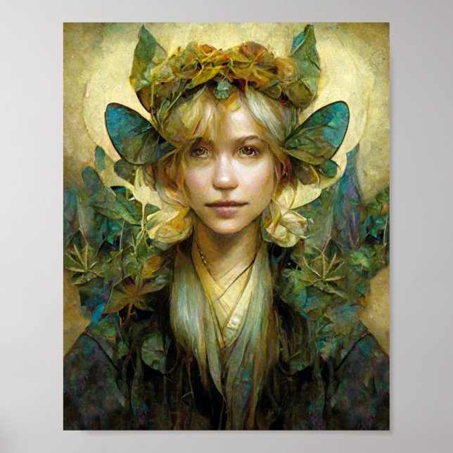 Wood Fae 2 Fairy Fantasy Art Poster (Front)