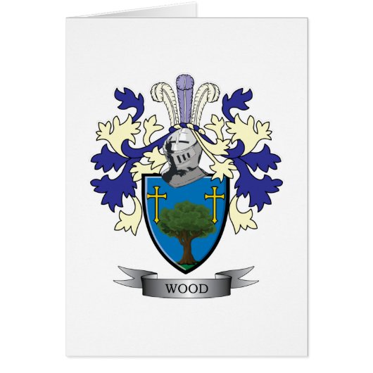 Wood Family Crest Coat of Arms (Front)