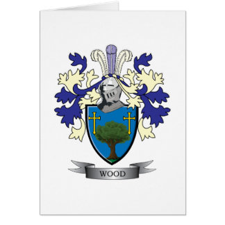 Wood Family Crest Coat of Arms Cards