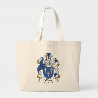 Wood Family Crest Large Tote Bag