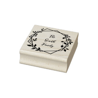 Wood Family Name Stamp