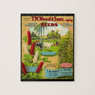 Wood Farm and Garden Seed Catalog Jigsaw Puzzle