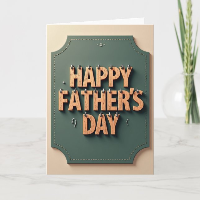 Wood Fathers Day Card (Front)
