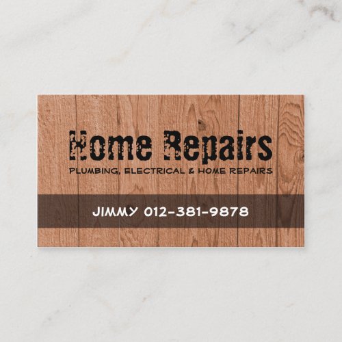 Wood Fence Brown Business Card