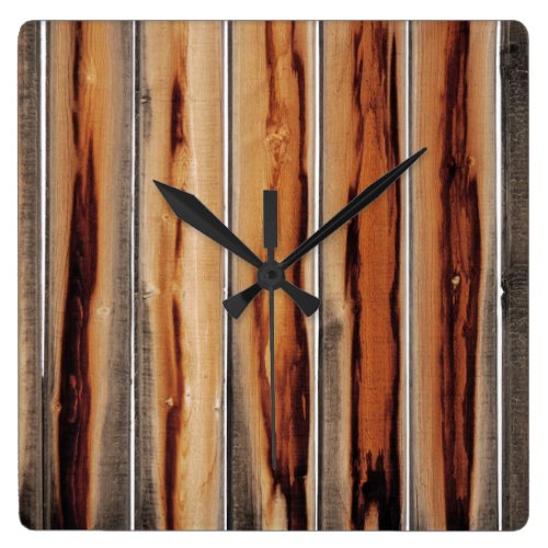 Wood Fence Texture Cool Unique Square Wall Clock Wood Fence Texture Cool Unique Square Wall Clock