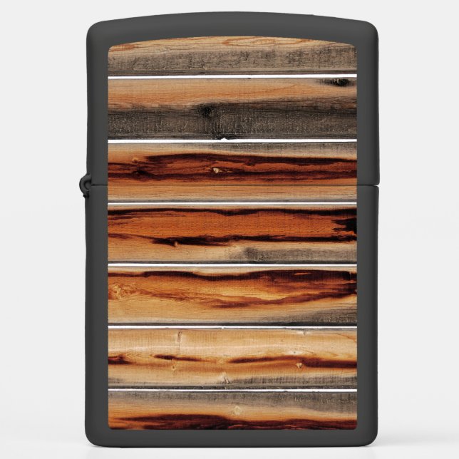Wood Fence Texture Cool Unique Zippo Lighter (Front)