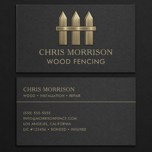 Wood Fencing Business Card
