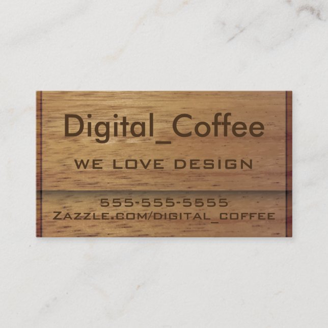 Wood Finish Business Card (Front)