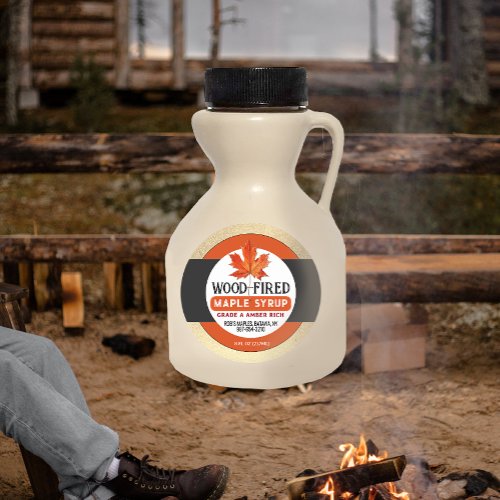 Wood Fired Orange Maple Syrup Label