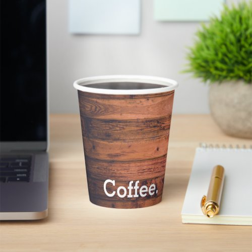 Wood Floor Coffee Paper Cups