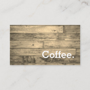 Wood Floor Simple Loyalty Coffee PunchCard Sepia Card