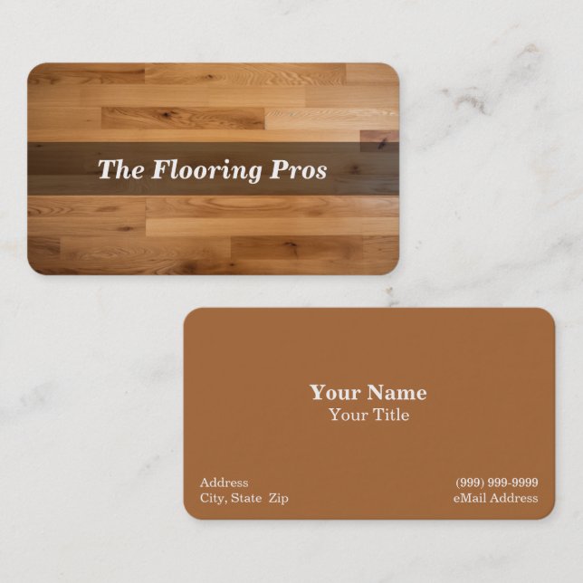 Wood Flooring Business Card (Front/Back)