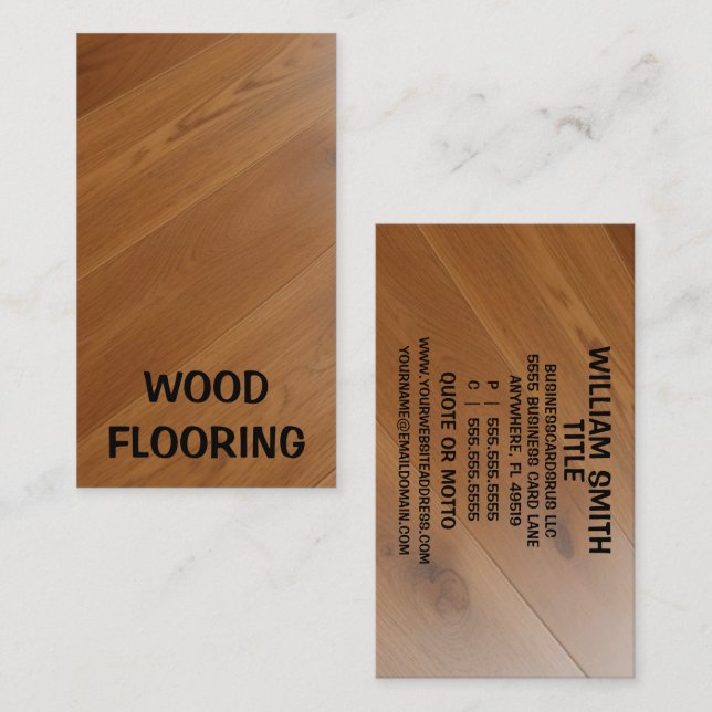 Wood Flooring Business Card (Front/Back)