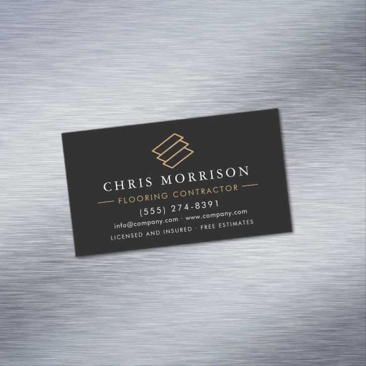 Wood Flooring Contractor Business Card Magnet