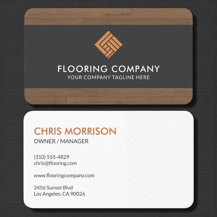 Wood Flooring Professional Business Card