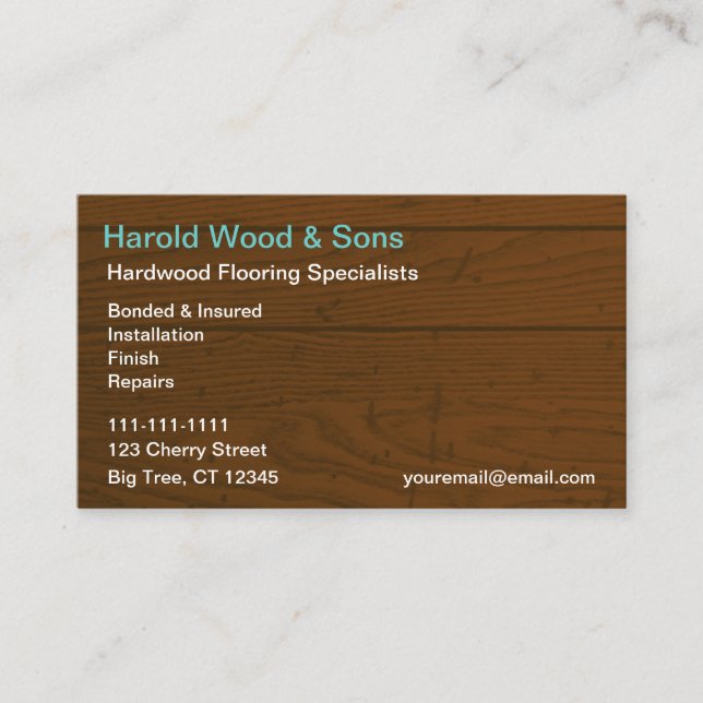 Wood Floors Business Card (Front)