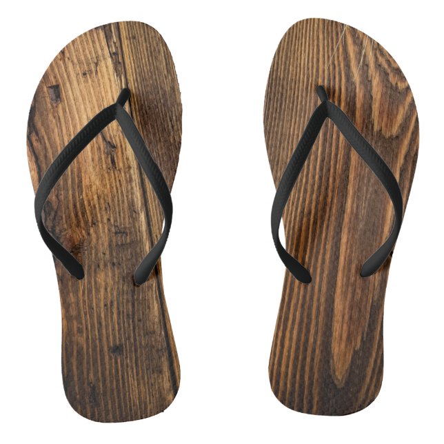 Wood Flop Flops Flip Flops (Footbed)