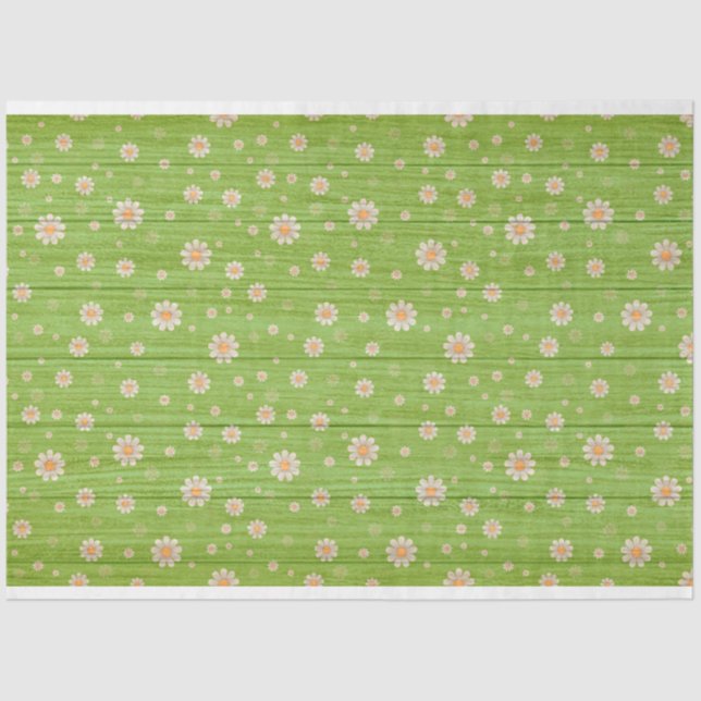 Wood Floral Modern Popular Tissue Paper (Front)