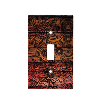 "Wood Flowers" Custom Light Switch Cover