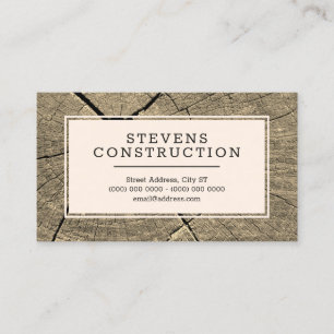 Wood framed rustic style business card