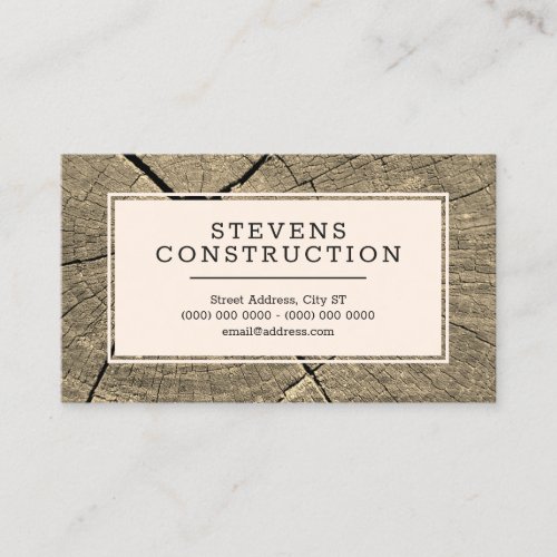 Wood framed rustic style business card