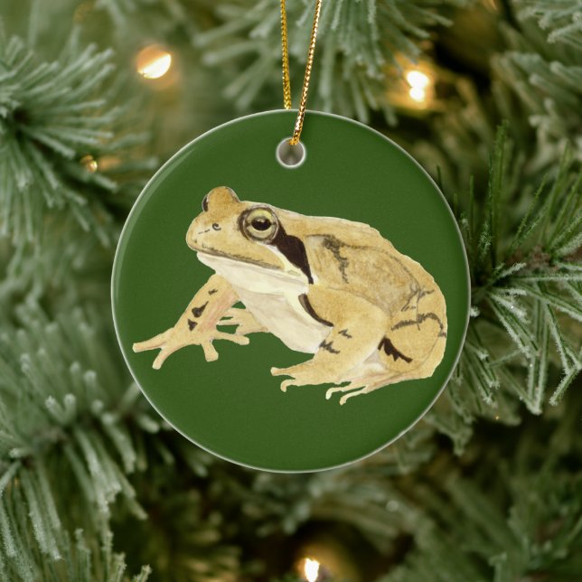 Wood Frog Ceramic Ornament (Tree)
