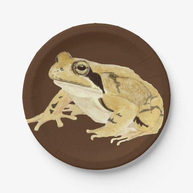 Wood Frog Paper Plates (Front)