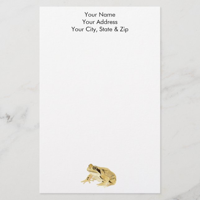 Wood Frog Stationery (Front)