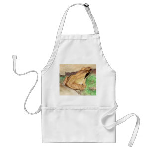 Wood Frog Watercolor Adult Apron