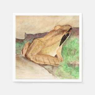 Wood Frog Watercolor Napkins
