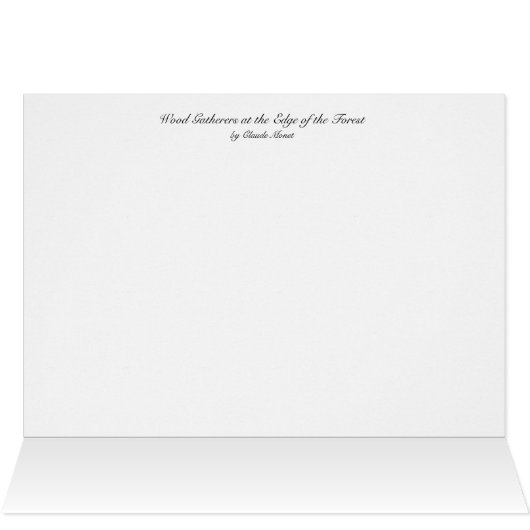 Wood Gatherers at the Edge of the Forest (Inside Horizontal (Top))