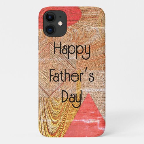 Wood _ geometric shapes  _ Fathers day iPhone 11 Case