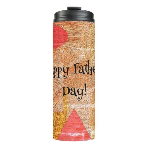 Wood _ geometric shapes  _ Fathers day Thermal Tumbler