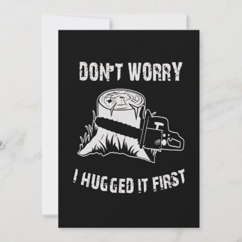 Wood Gift  Dont Worry I Hugged It First Thank You Card