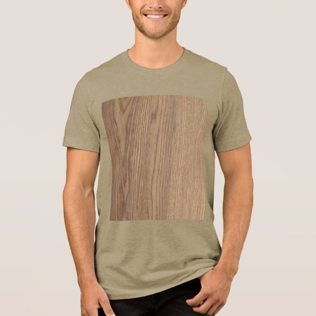 Wood Grain Adult's T-Shirt  Tri-Blend Shirt (Front)