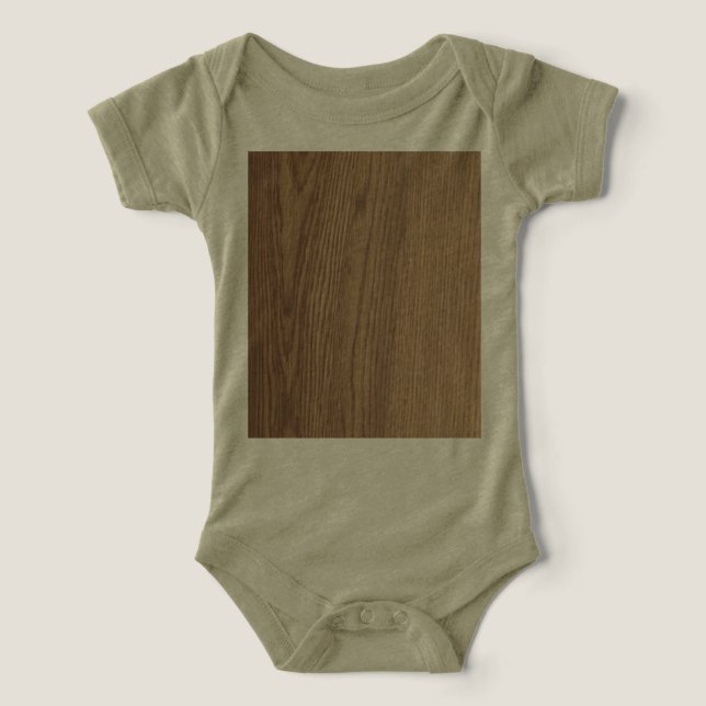Wood Grain Baby Bodysuit  (Design Front)