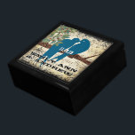 Wood Grain Bird Cage Teal Cute Kissing Love Birds Jewelry Box<br><div class="desc">Wedding Black Lacquer Keepsake Custom Designer Personalized Jewelry Box or Memory Box Elegant Unique Wedding Anniversary  Christmas Gifts or Valentines Day Gifts</div>