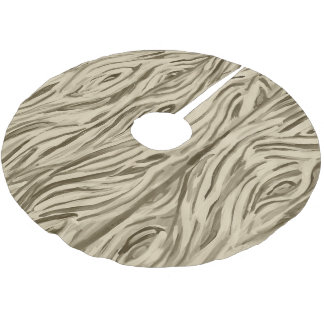 Wood Grain Board French Oak Wine Barrel tree skirt